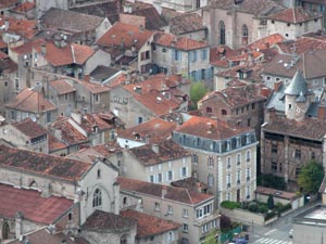 Vue sur les toits de Cahors.