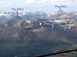 Puy Griou et Puy Mary.