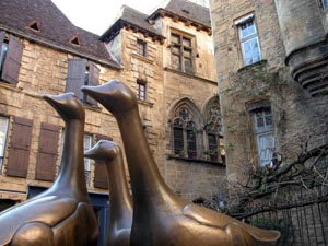 Les oies de Sarlat sur le march aux "Trois -Oies"