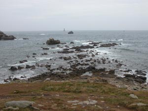 Le phare du Four,  la limite Atlantique-Manche.