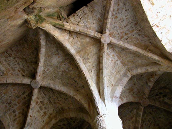 Le plafond de la salle gothique.
