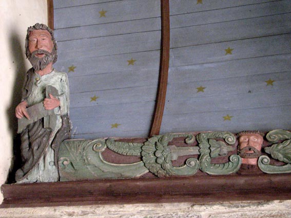 Dcoration du plafond du porche.