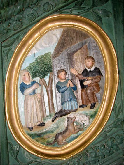 Un médaillon de la chaire.