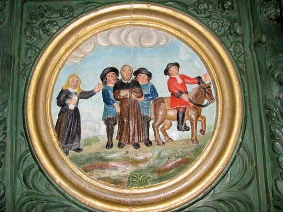 Un médaillon de la chaire.
