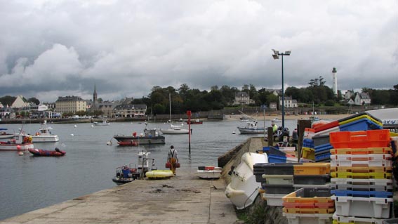 Vue sur Benodet depuis Sainte-Marine.