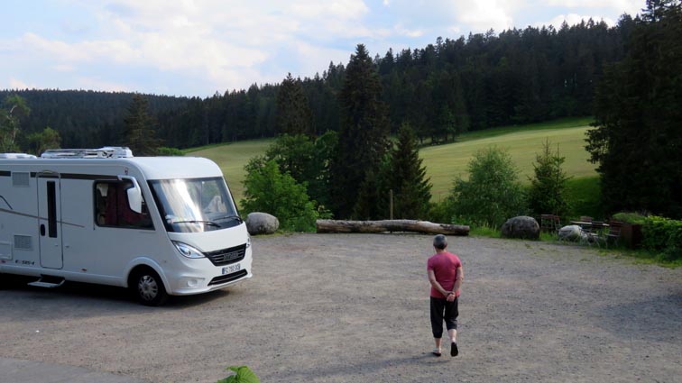 Parking de l'auberge de la source du Danube  Furtwangen