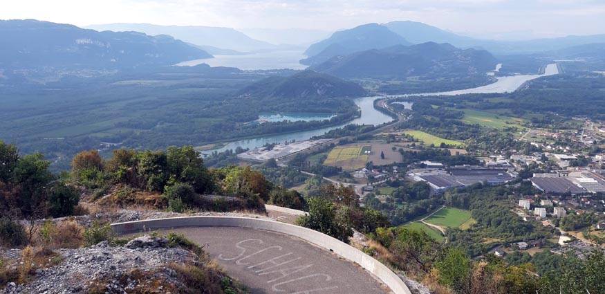 La valle du Rhne et le lac de Genve
