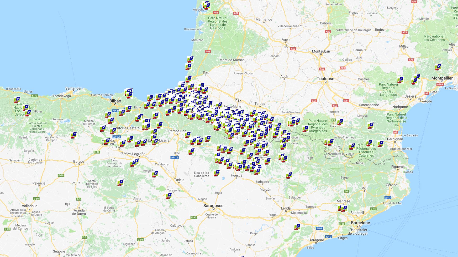 La carte des randos par Jean Pierre Guyon