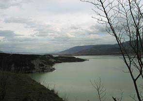 Embalse de Yesa vu de Tiermas vers l'Est.