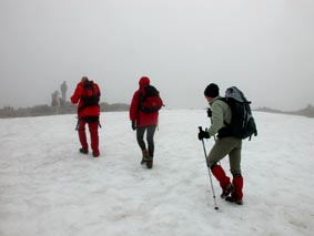 Arrive au sommet du Munkan.