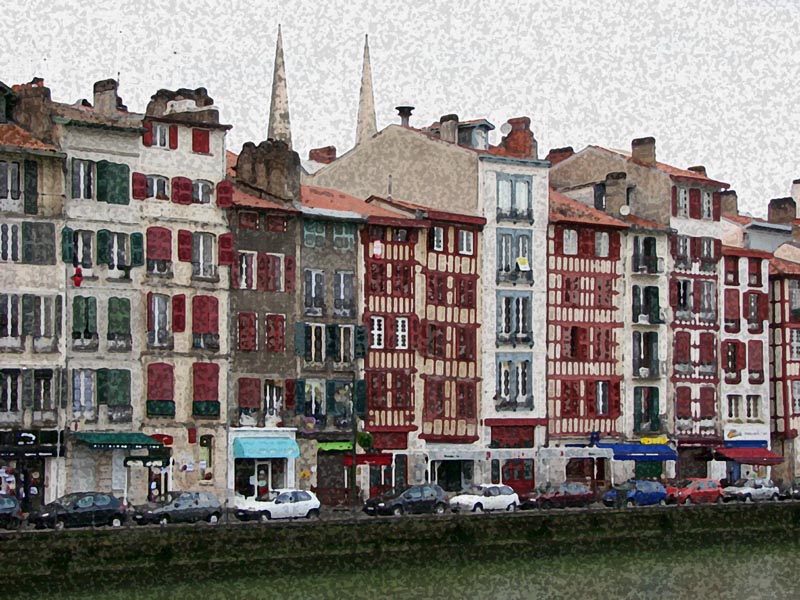 Les maisons à colombages du quai Jauréguiberry...