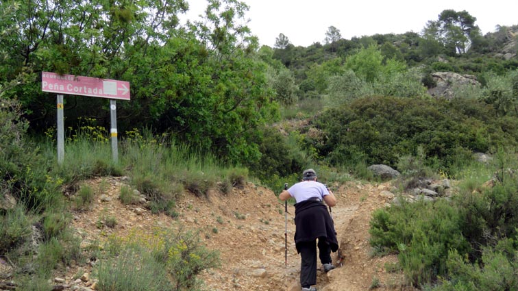Sentier du dpart pour l'aqueduc de Pea Cortada