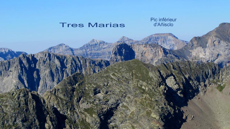 Las Tres Marias et le Pic inférieur d’Añisclo sont faciles à reconnaître.