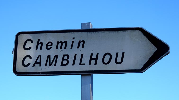 Panneau "Chemin Cambilhou"