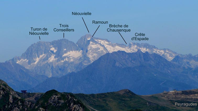 Zoom sur le massif du Néouvielle.