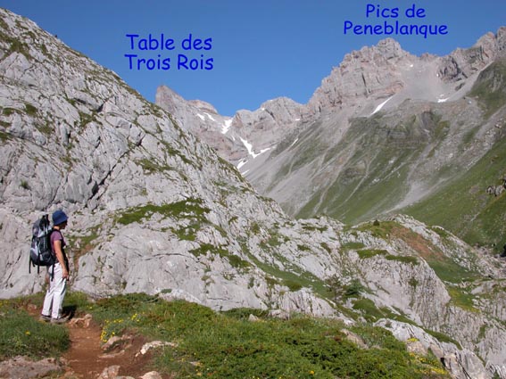 Table des Trois Rois et Pic de Penblanque.