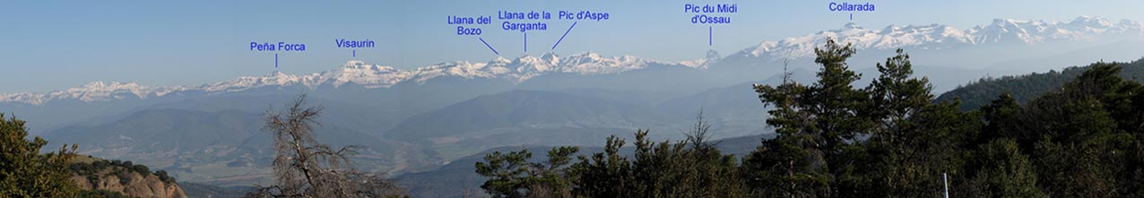 La vue sur les Pyrnes est magnifique