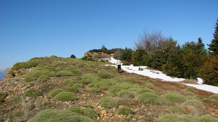 Nous commenons  trouver des plaques de neige.