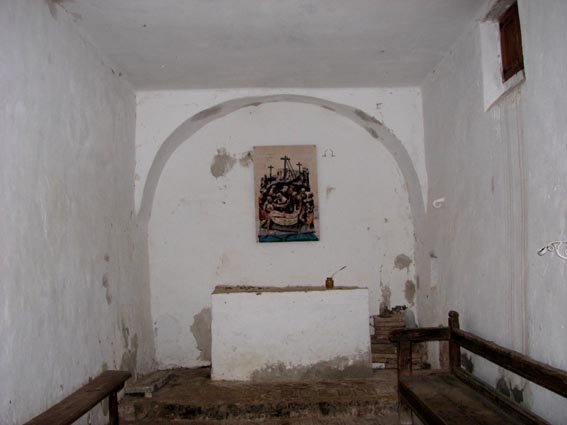 L'intérieur de l'ermitage San Salvador photographié en mars 2009.