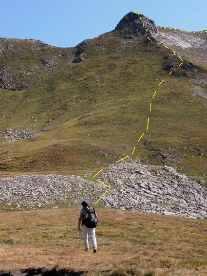 Itinéraire pour accéder au sommet du Pic Gaziès.