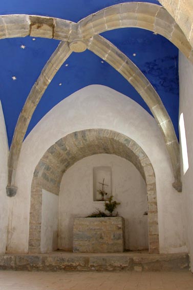 L'intérieur de l'ermitage Santa Waldesca
