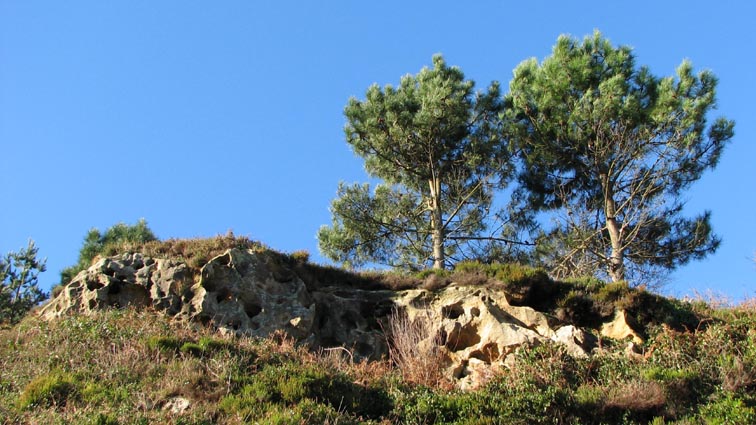 Les roches sont superbement creusées par l'érosion, à la manière des "taffonis" que l'on trouve en Corse