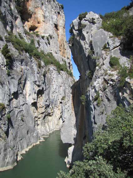 Vue sur la Foz depuis le pont du diable.
