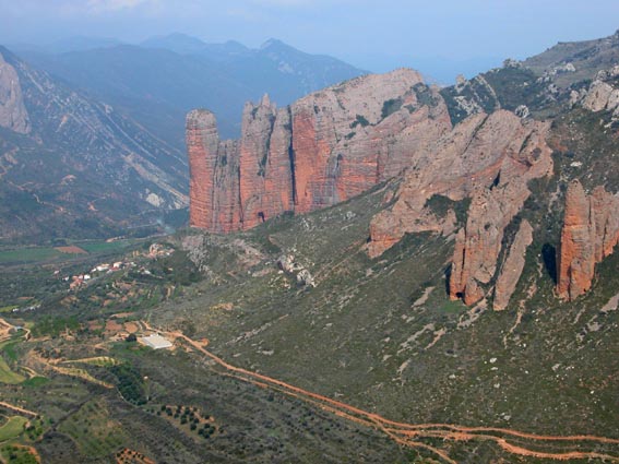 Vue sur riglos depuis le mirador.