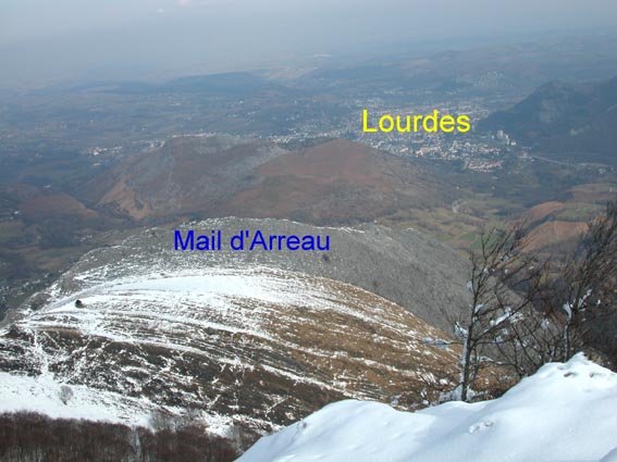 Vue sur le Mail d'Arreau et sur Lourdes.