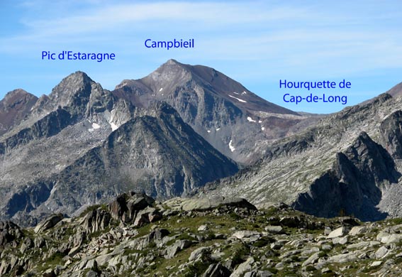 Pic d'Estaragne, Campbieil et Hourquette de Cap de Long.