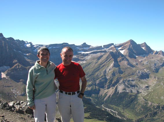 Christiane et Jean Paul au sommet du Piméné.