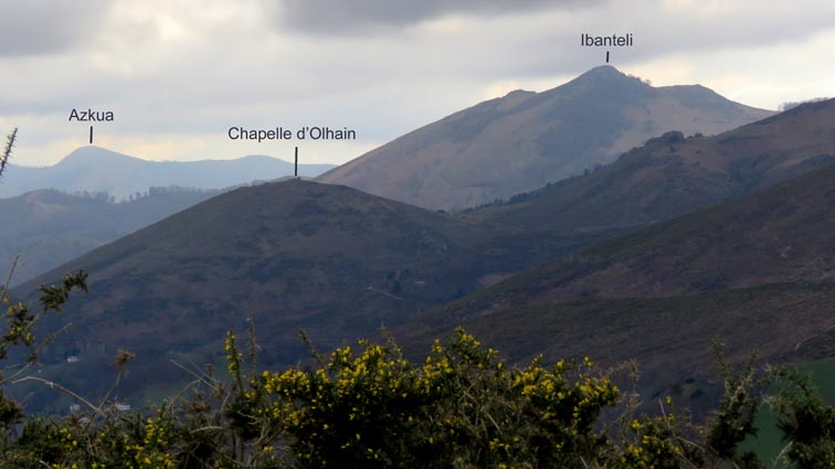 Azkua, la chapelle d'Olhain et Ibanteli.