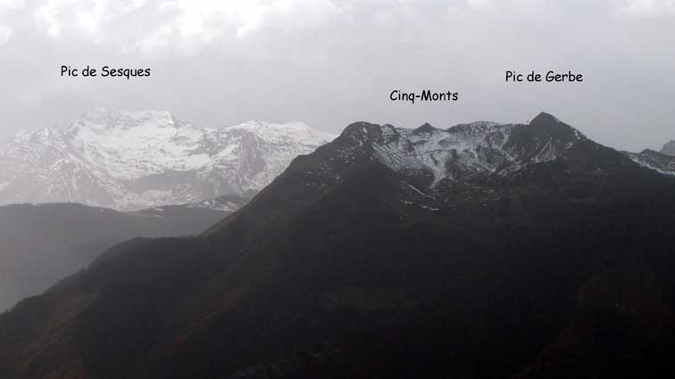 Pic de Sesques, Cinq-Monts et Pic de Gerbe