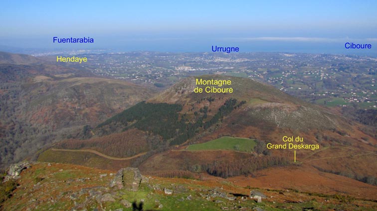 Vue en direction de la cte
