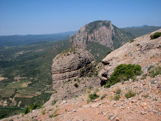 Le Mallo Fire et le Cerro del Valle, vus depuis le sommet de la Visera.
