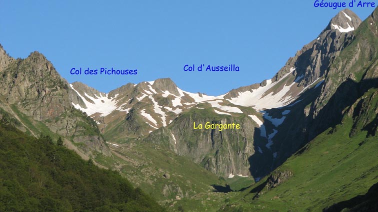 Col d'Ausseilla et Géougue d'Arre.