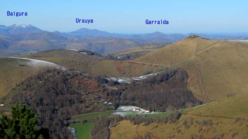Baïgura, Ursuya et Garralda