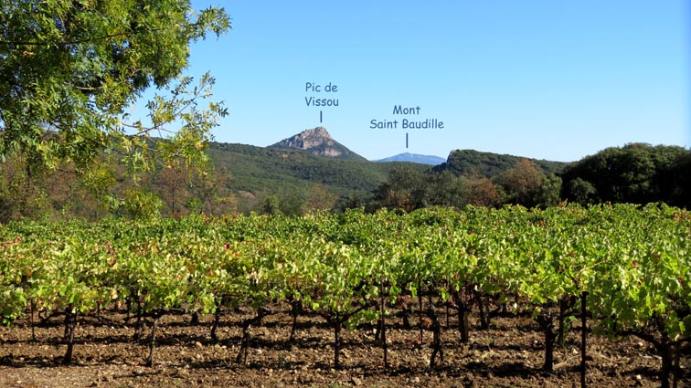 Le Pic de Vissou et le Mont Saint Baudille.