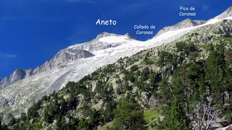 Zoom sur le sommet du Pic d'Aneto