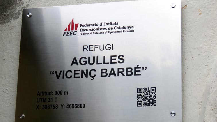 Plaque du refuge Vincen Barb