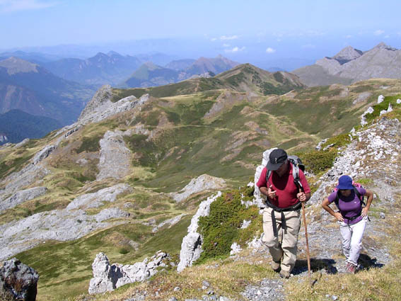 Monte sur l'arte Ouest du Mailh Massib